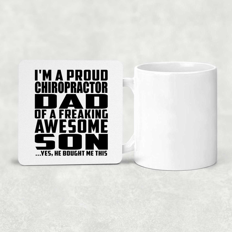 Proud Chiropractor Dad Of Awesome Son - Drink Coaster