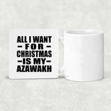 All I Want For Christmas Is My Azawakh - Drink Coaster