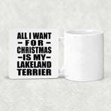 All I Want For Christmas Is My Lakeland Terrier - Drink Coaster