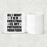 All I Want For Christmas Is My Portuguese Podengo Pequeno - Drink Coaster