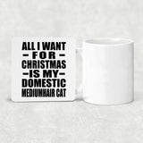 All I Want For Christmas Is My Domestic Mediumhair Cat - Drink Coaster
