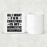 All I Want For Christmas Is My Domestic Mediumhair - Drink Coaster