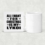 All I Want For Christmas Is My Lykoi - Drink Coaster