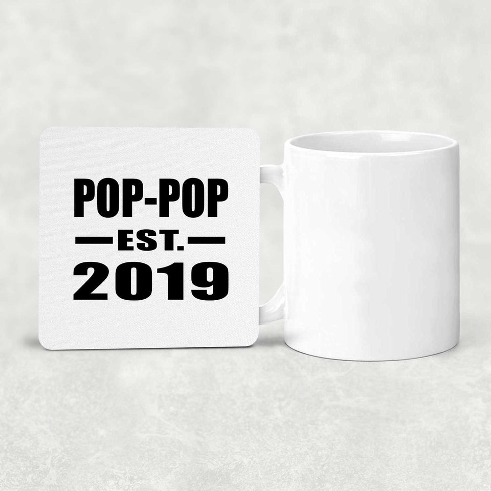 Pop-Pop Established EST. 2019 - Drink Coaster