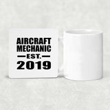 Aircraft Mechanic Established EST. 2019 - Drink Coaster