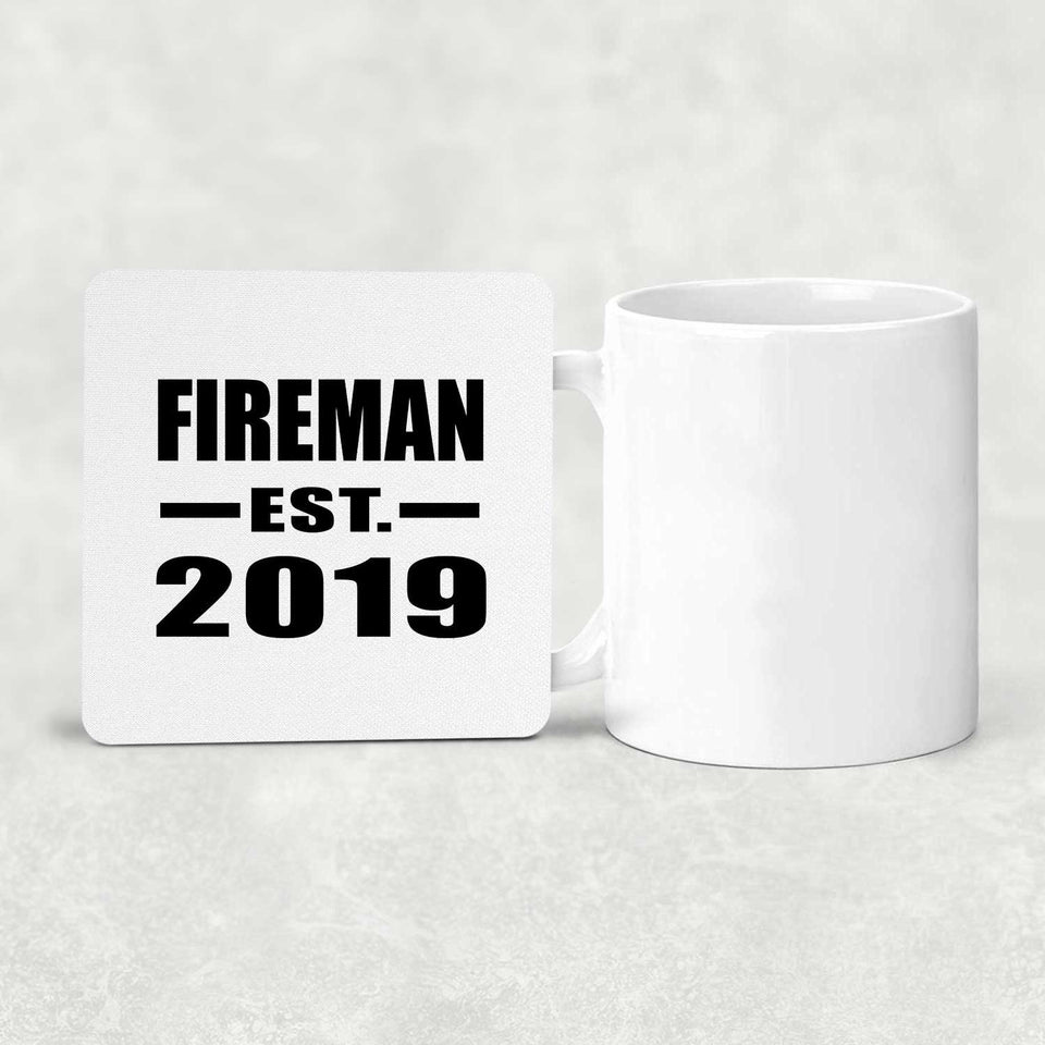 Fireman Established EST. 2019 - Drink Coaster