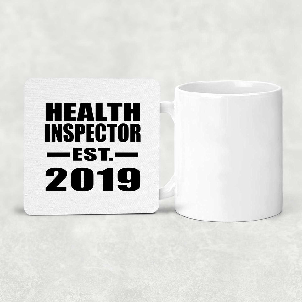 Health Inspector Established EST. 2019 - Drink Coaster