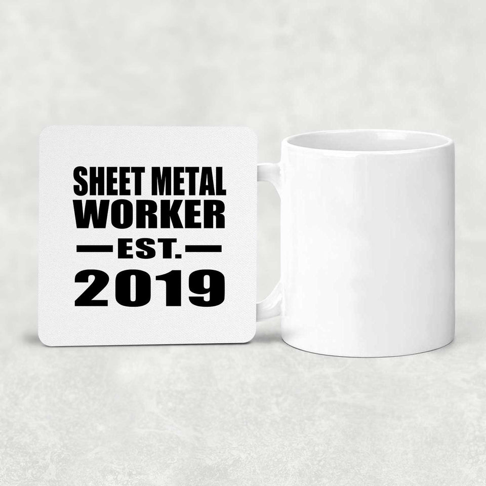Sheet Metal Worker Established EST. 2019 - Drink Coaster