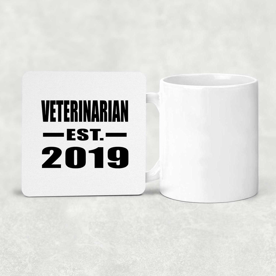 Veterinarian Established EST. 2019 - Drink Coaster