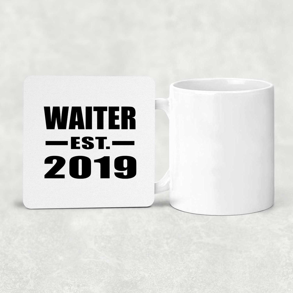 Waiter Established EST. 2019 - Drink Coaster