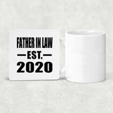 Father In Law Established EST. 2020 - Drink Coaster