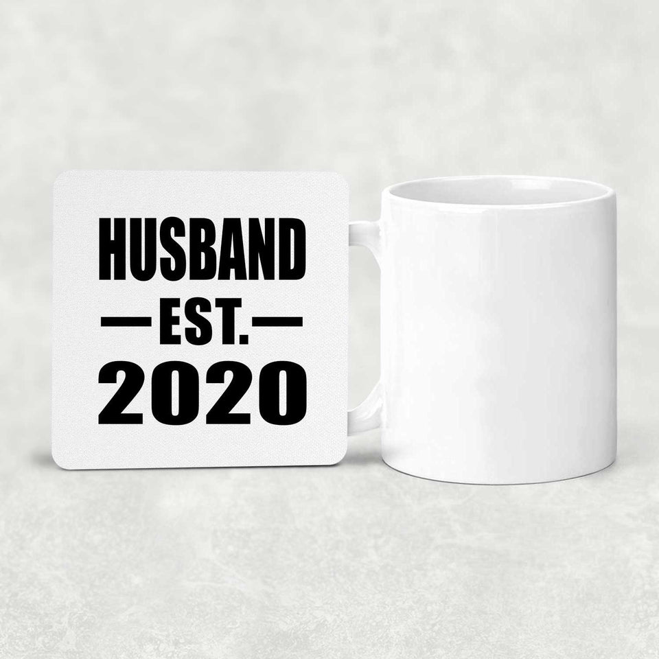 Husband Established EST. 2020 - Drink Coaster