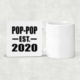 Pop-Pop Established EST. 2020 - Drink Coaster