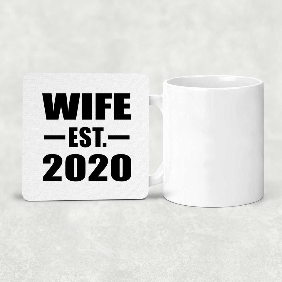 Wife Established EST. 2020 - Drink Coaster
