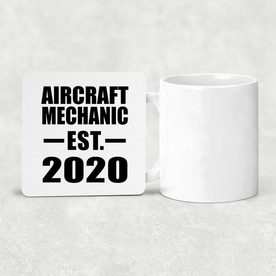 Aircraft Mechanic Established EST. 2020 - Drink Coaster