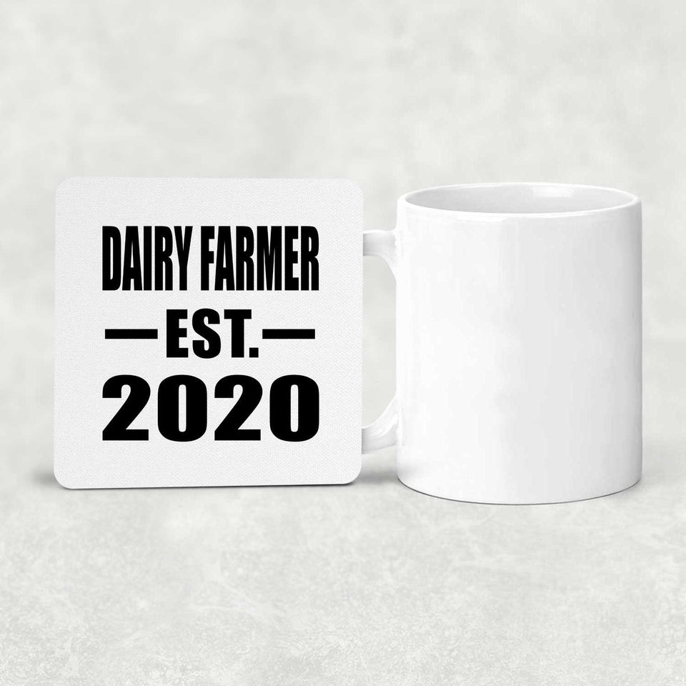 Dairy Farmer Established EST. 2020 - Drink Coaster