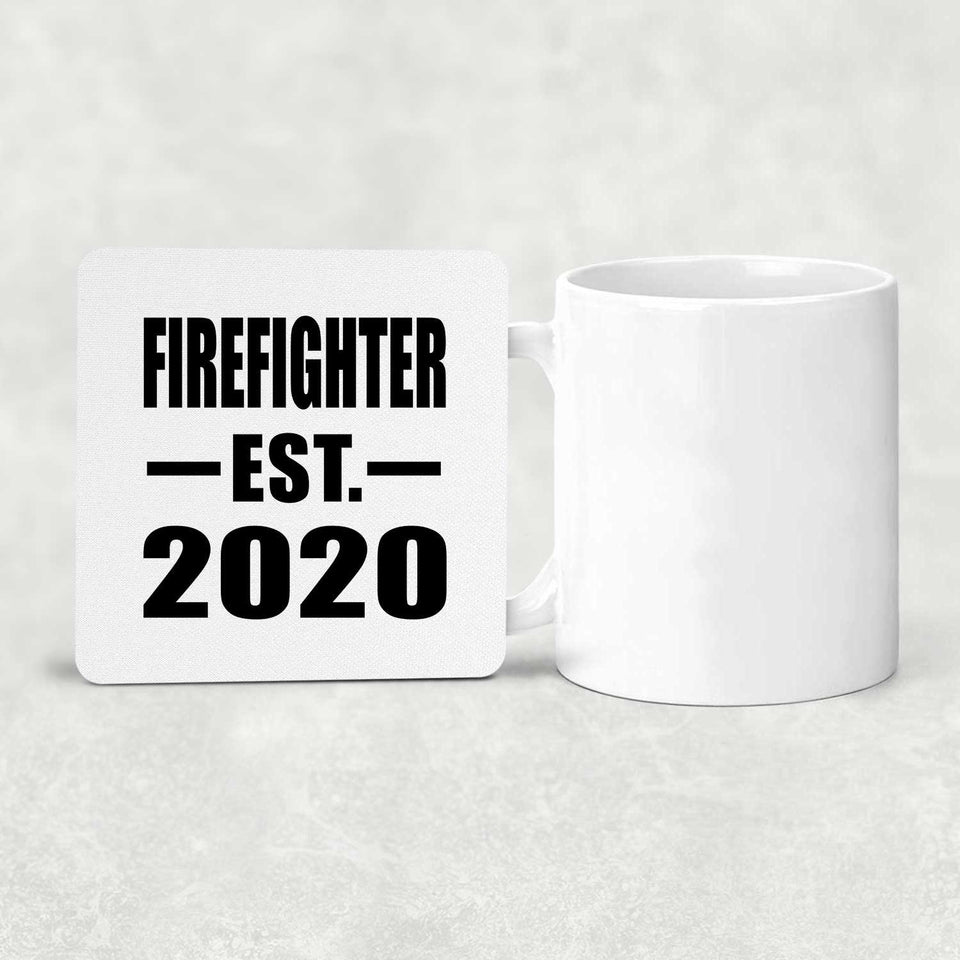 Firefighter Established EST. 2020 - Drink Coaster