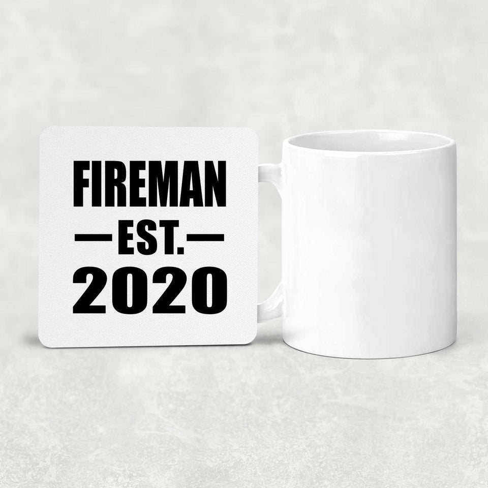 Fireman Established EST. 2020 - Drink Coaster