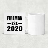 Fireman Established EST. 2020 - Drink Coaster