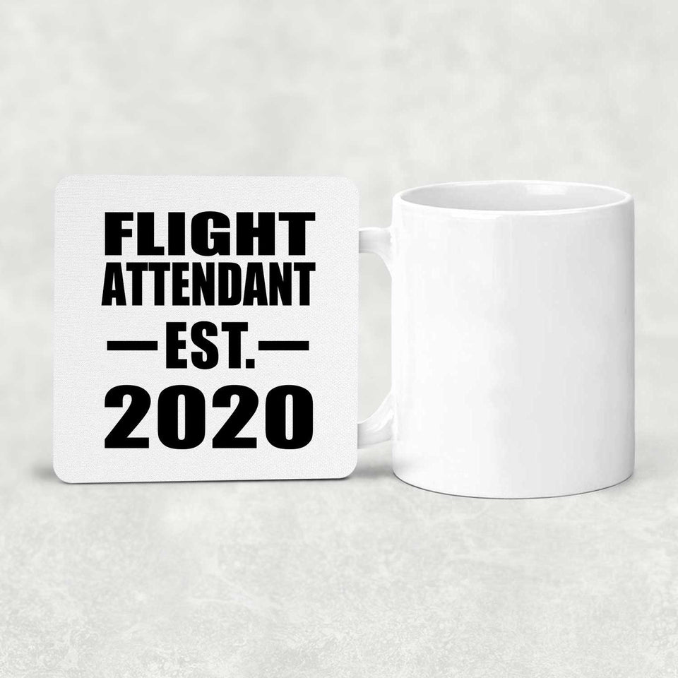 Flight Attendant Established EST. 2020 - Drink Coaster