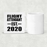 Flight Attendant Established EST. 2020 - Drink Coaster