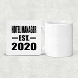Hotel Manager Established EST. 2020 - Drink Coaster