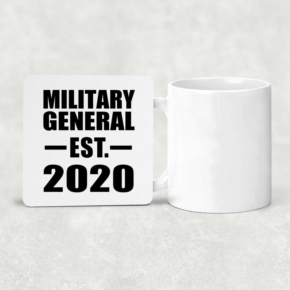 Military General Established EST. 2020 - Drink Coaster