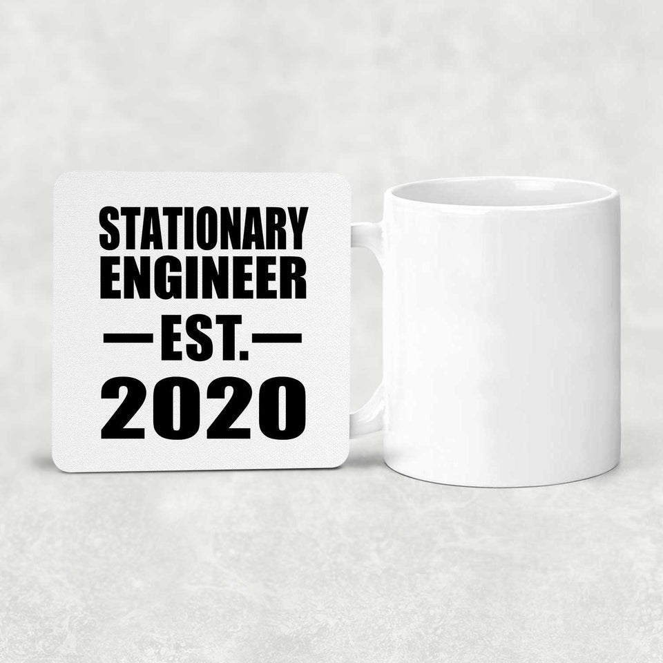 Stationary Engineer Established EST. 2020 - Drink Coaster