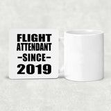 Flight Attendant Since 2019 - Drink Coaster