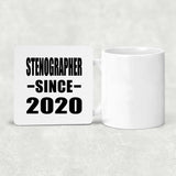 Stenographer Since 2020 - Drink Coaster