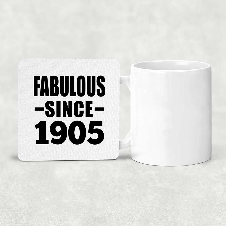 119th Birthday Fabulous Since 1905 - Drink Coaster