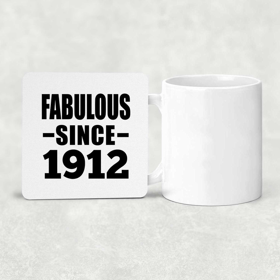 112th Birthday Fabulous Since 1912 - Drink Coaster