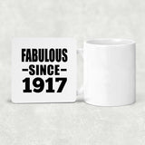 107th Birthday Fabulous Since 1917 - Drink Coaster