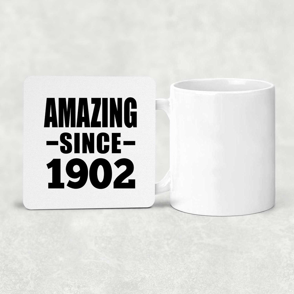 122nd Birthday Amazing Since 1902 - Drink Coaster