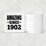 122nd Birthday Amazing Since 1902 - Drink Coaster