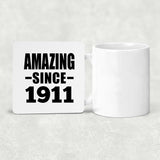 113th Birthday Amazing Since 1911 - Drink Coaster