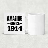 110th Birthday Amazing Since 1914 - Drink Coaster