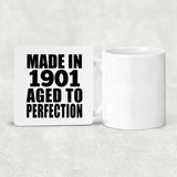 123rd Birthday Made In 1901 Aged To Perfection - Drink Coaster