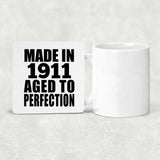 113th Birthday Made In 1911 Aged To Perfection - Drink Coaster