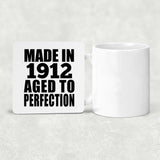 112th Birthday Made In 1912 Aged To Perfection - Drink Coaster