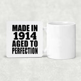 110th Birthday Made In 1914 Aged To Perfection - Drink Coaster