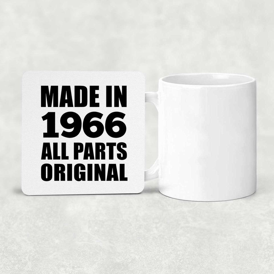 58th Birthday Made in 1966 All Parts Original - Drink Coaster