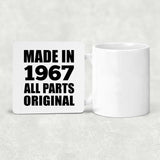 57th Birthday Made in 1967 All Parts Original - Drink Coaster