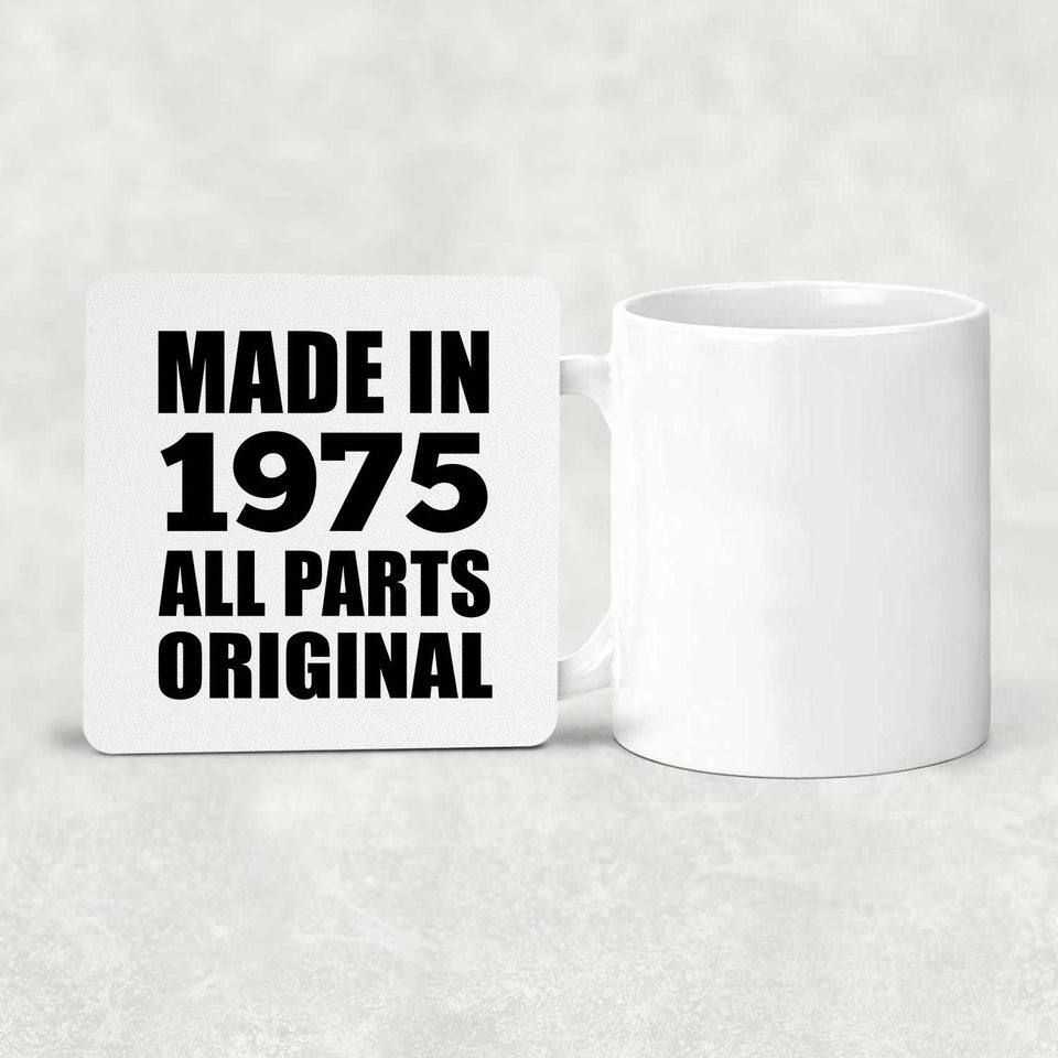 49th Birthday Made in 1975 All Parts Original - Drink Coaster
