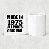 49th Birthday Made in 1975 All Parts Original - Drink Coaster