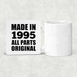 29th Birthday Made in 1995 All Parts Original - Drink Coaster