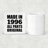 28th Birthday Made in 1996 All Parts Original - Drink Coaster