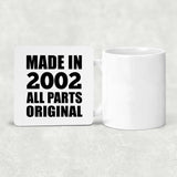 22nd Birthday Made in 2002 All Parts Original - Drink Coaster