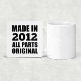 12th Birthday Made in 2012 All Parts Original - Drink Coaster