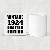 100th Birthday Vintage 1924 Limited Edition - Drink Coaster